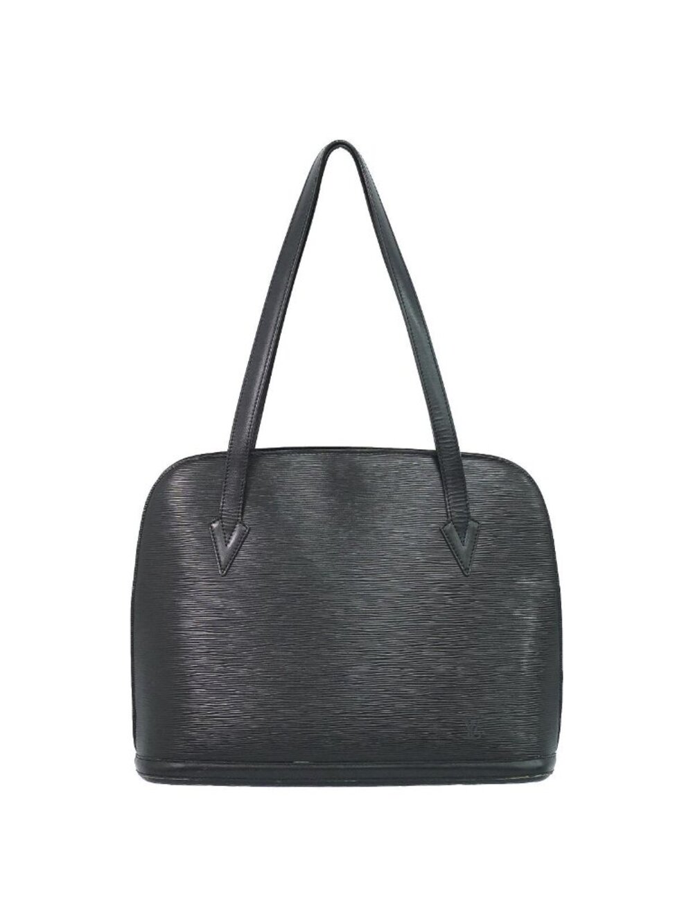 Louis Vuitton LV Lussac Epi Leather Shoulder Bag Tote Noir Black
